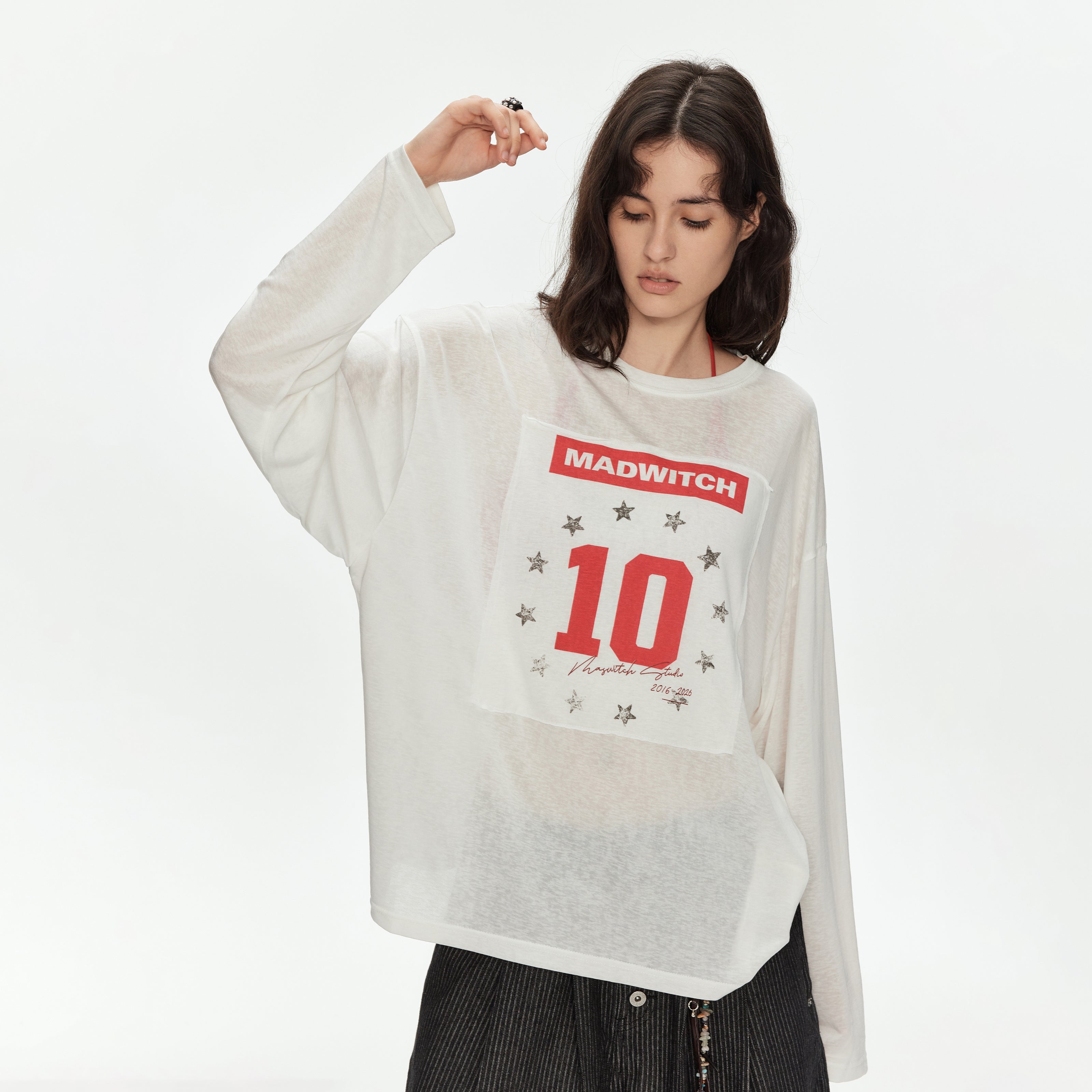 MADWITCH SHEER LONG SLEEVE TEE #WP12