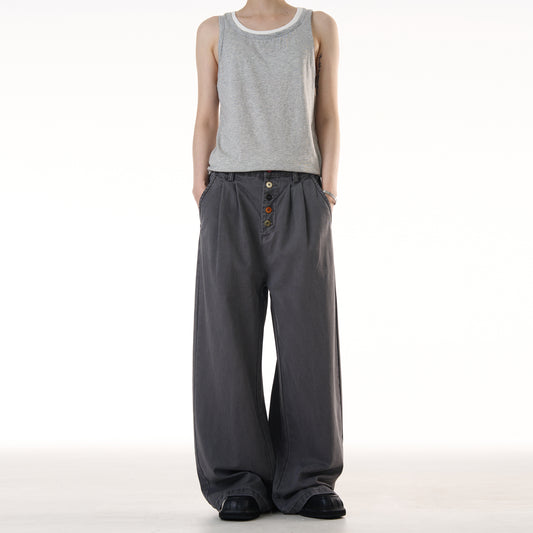 MADWITCH VINTAGE BUTTON WORKWEAR JEANS #CK3513