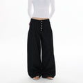 MADWITCH BUTTONED STRIPE WIDE TROUSERS #DR6989