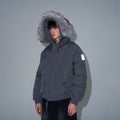 MADWITCH FUR-COLLAR PARKA COTTON COAT #HY8529