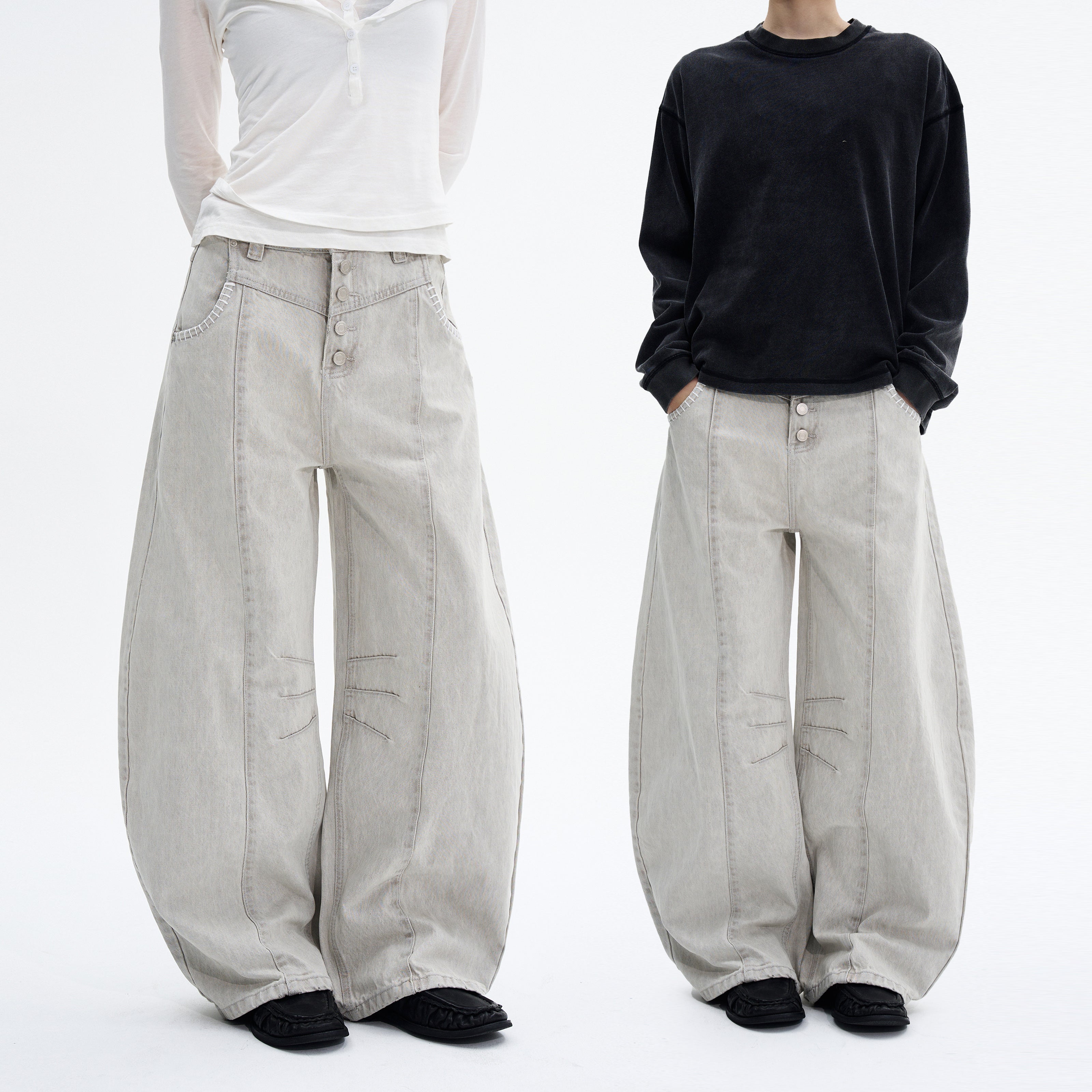 MADWITCH SNAP SLUNG TROUSERS #Z043