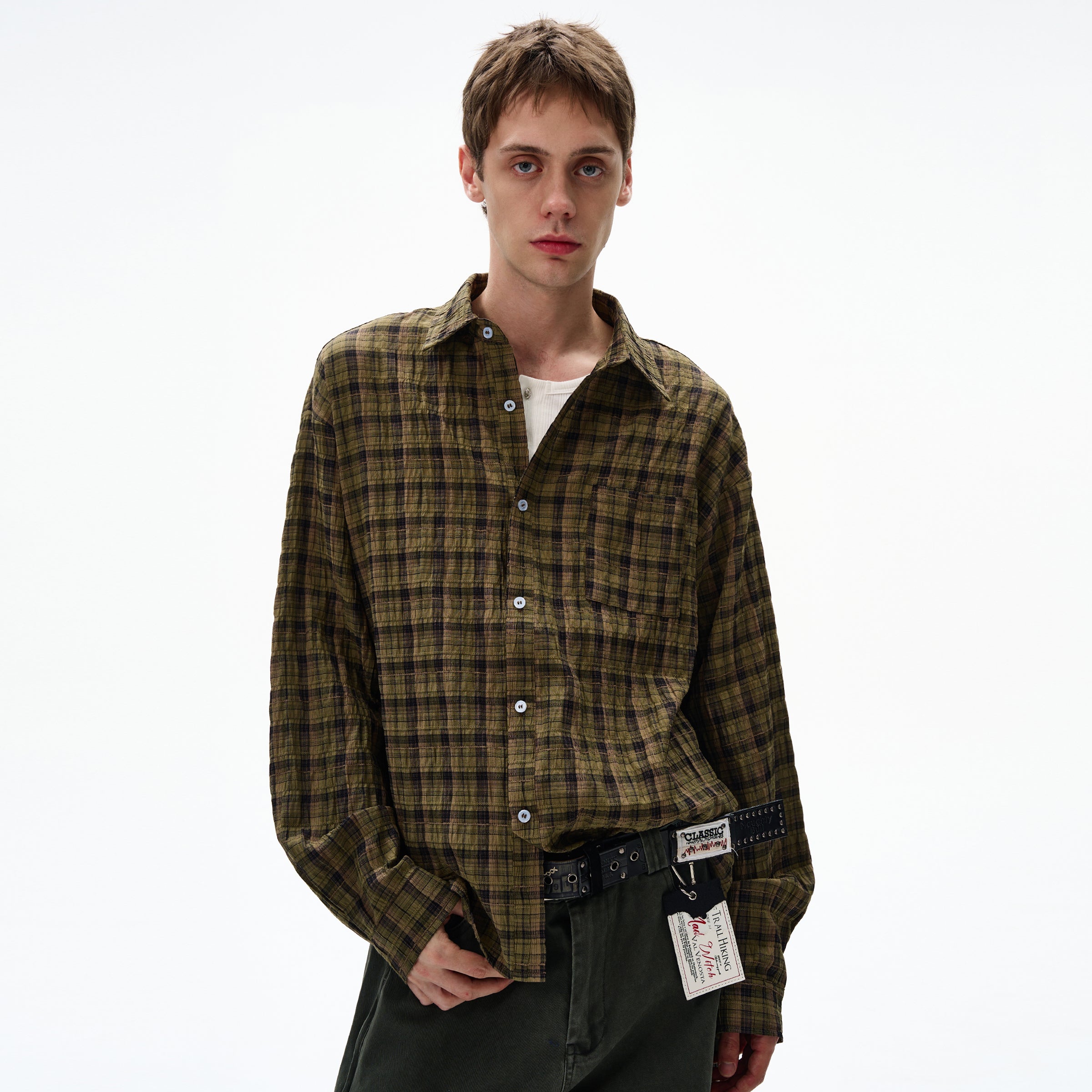 MADWITCH UNISEX AUTUMN PLAID SHIRT #CR6252