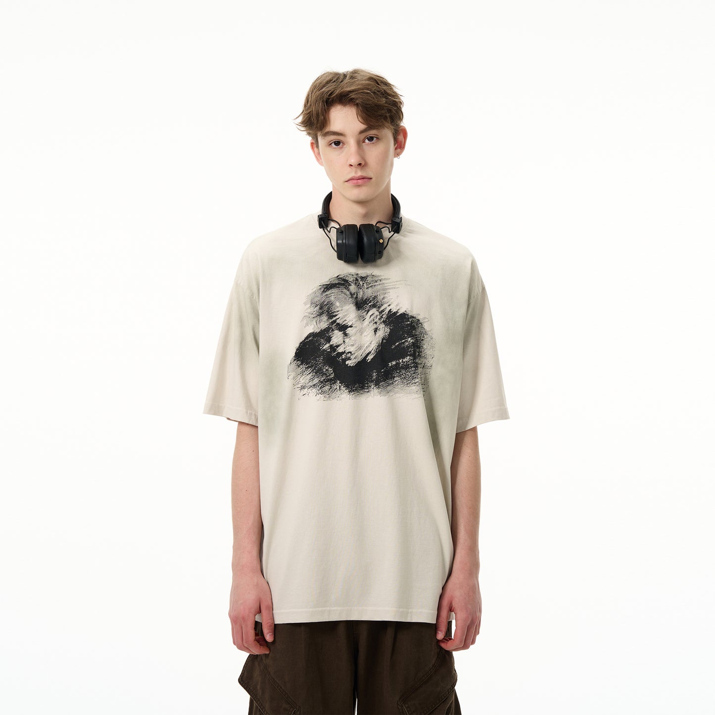 MADWITCH PORTRAIT PRINTING T-SHIRT #BKJ2427