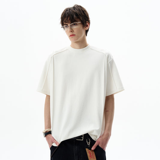 MADWITCH PANELED CREW NECK TEE #UTU009