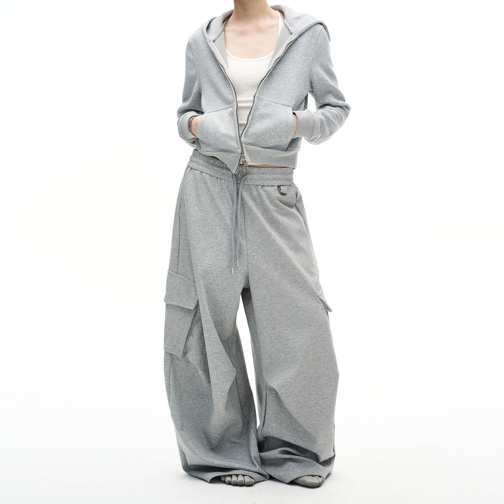 MADWITCH MULTI-POCKET WIDE SWEATPANTS #C930