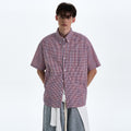 MADWITCH CHECKERED SHORT SLEEVE SHIRT #CR217
