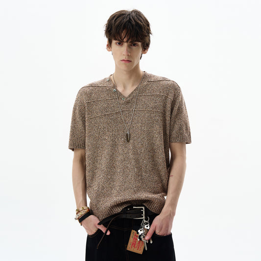 MADWITCH ELEGANT V-NECK TEE #YF897