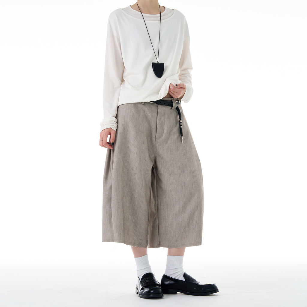 MADWITCH RAW HEM MINIMAL TROUSERS #CK257D