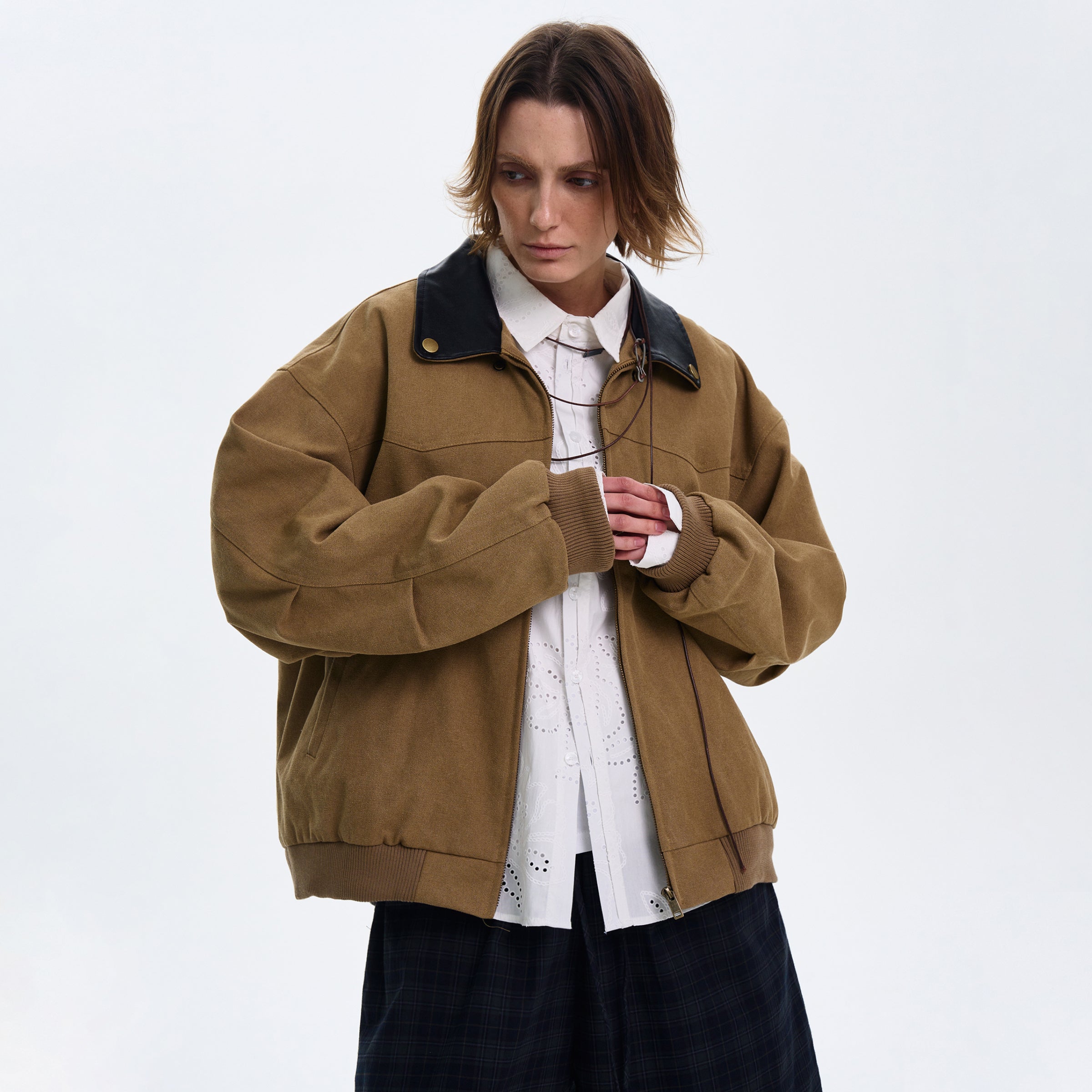 MADWITCH BARN STYLE COLOR-BLOCK JACKET #W218