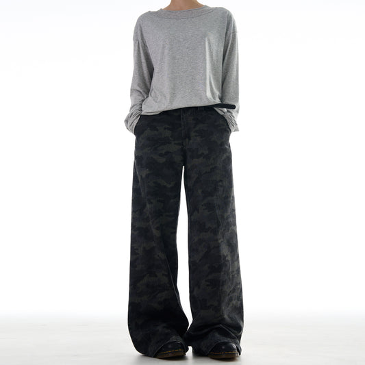 MADWITCH WASHED CAMO CASUAL PANTS #L844