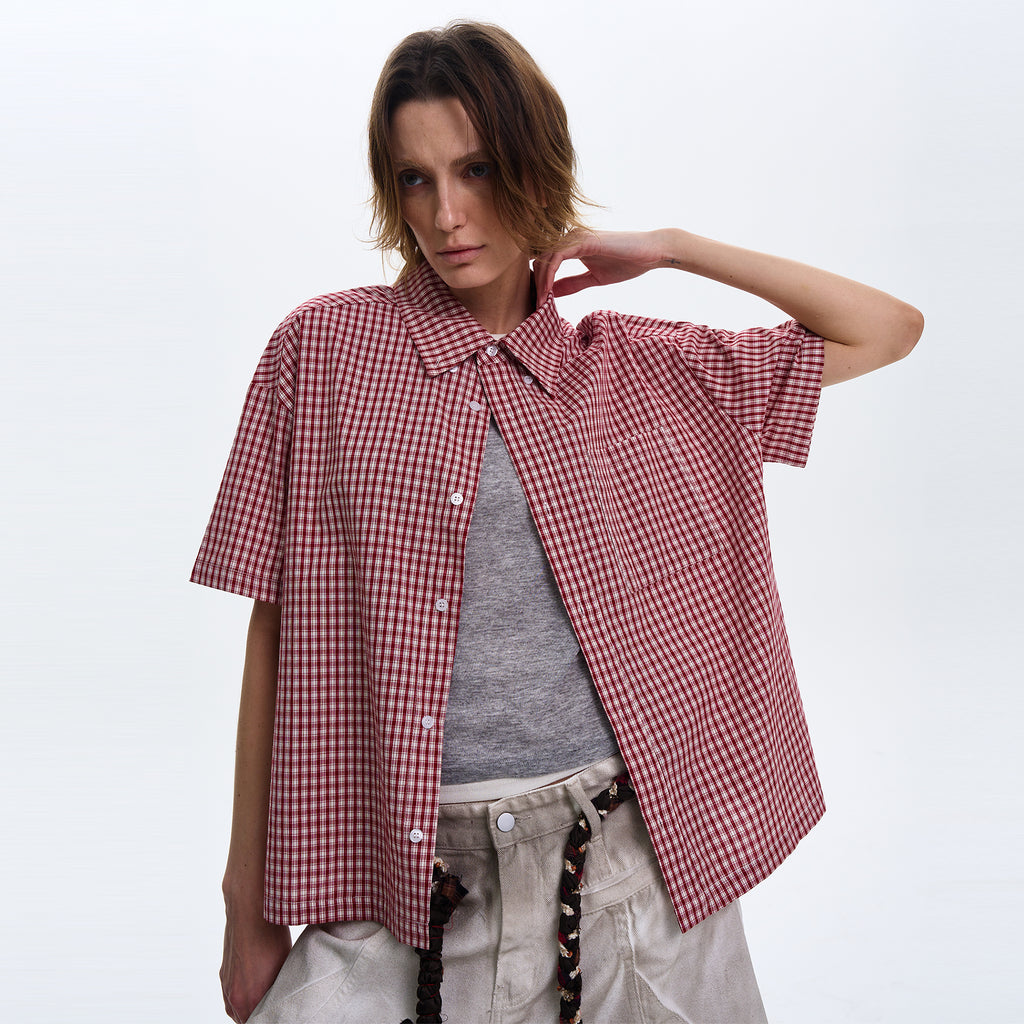 MADWITCH VINTAGE PLAID SHIRT #CR213