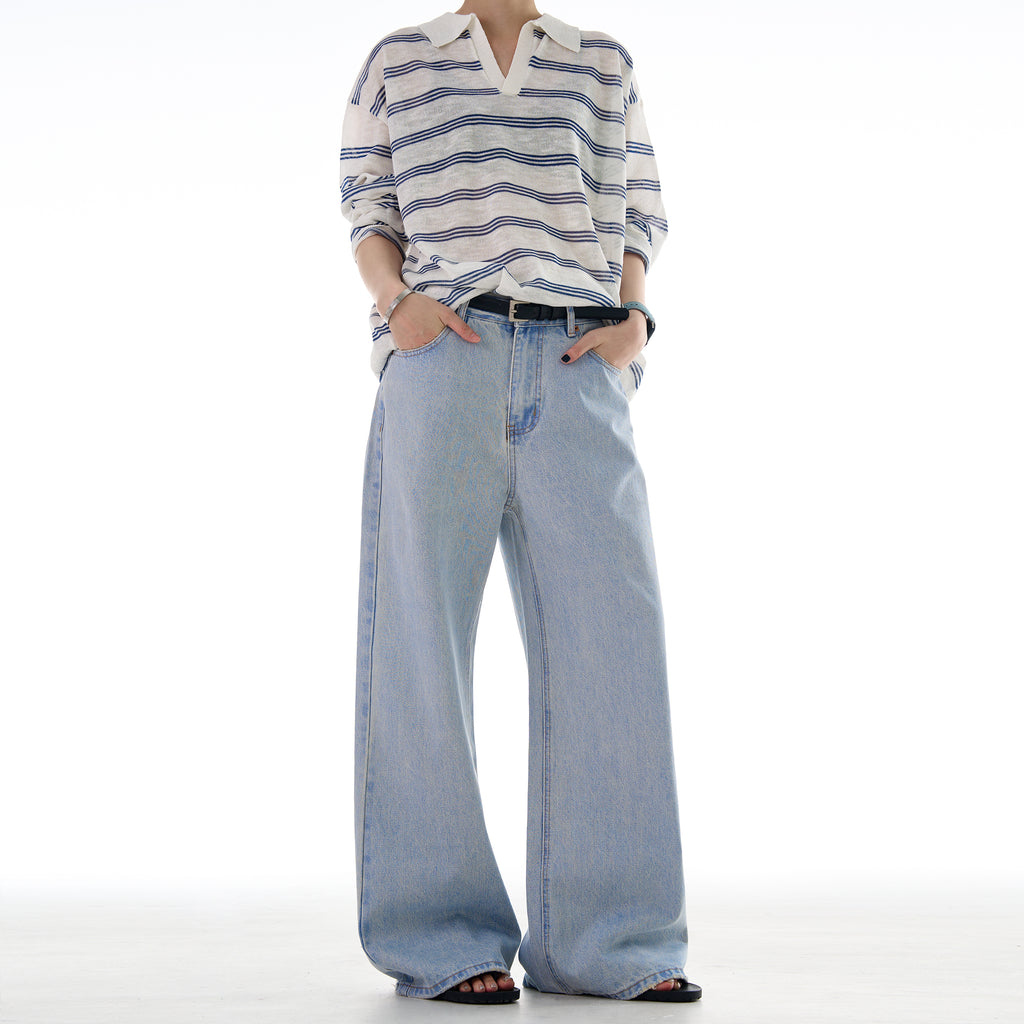MADWITCH CLASSIC WASHED FLARE DENIM PANTS #CK3506