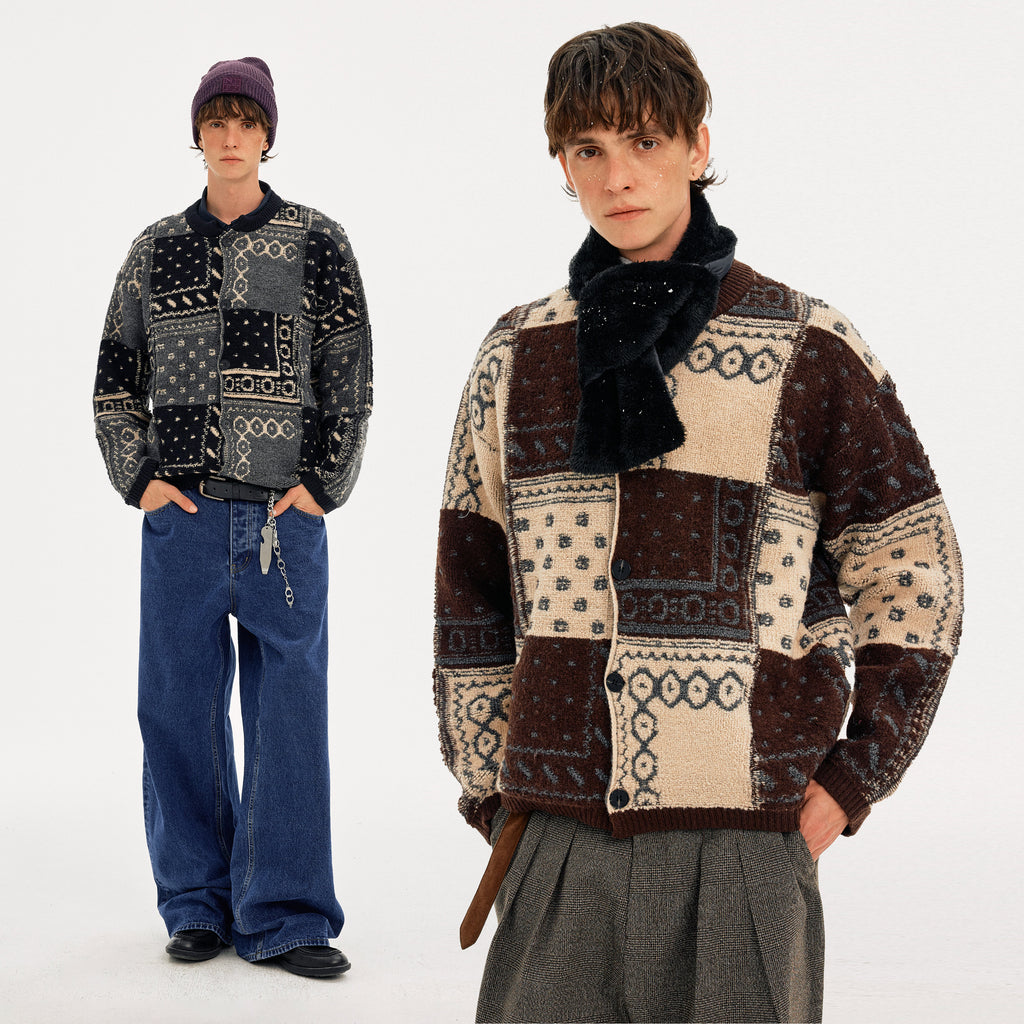 MADWITCH COLORBLOCK BASEBALL KNIT SWEATER #65163