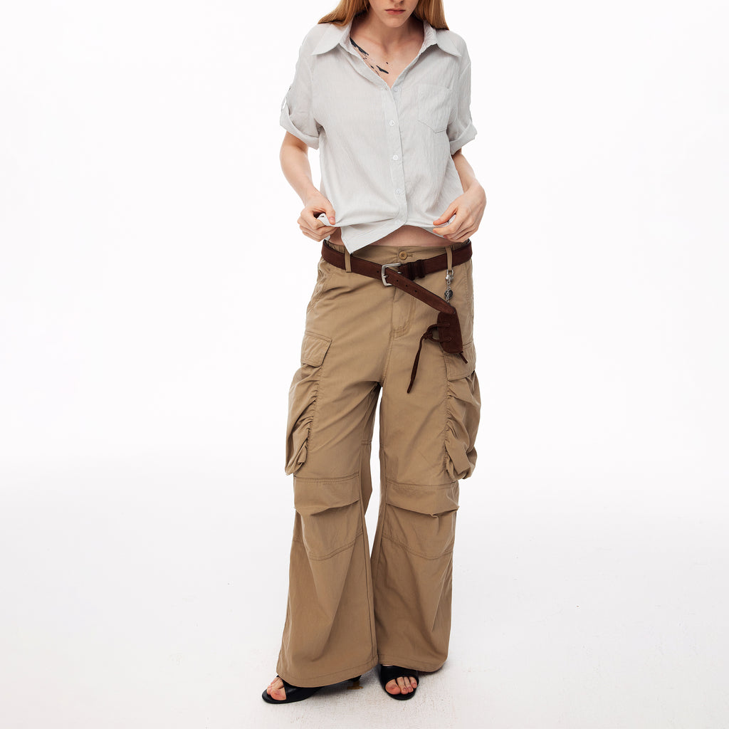 MADWITCH JELLYFISH PLEATED CARGO TROUSERS #A637