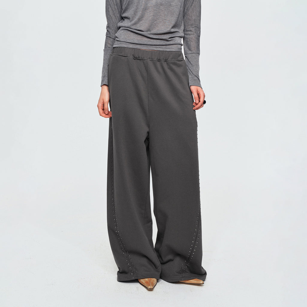 MADWITCH STUDDED WIDE-LEG SWEATPANTS #C1028