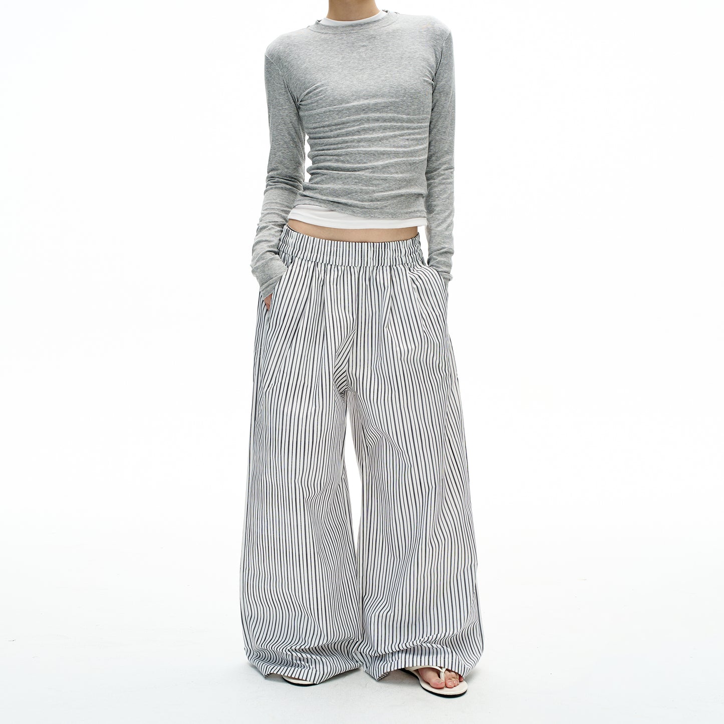 MADWITCH LAZY STRIPE TROUSERS #C935