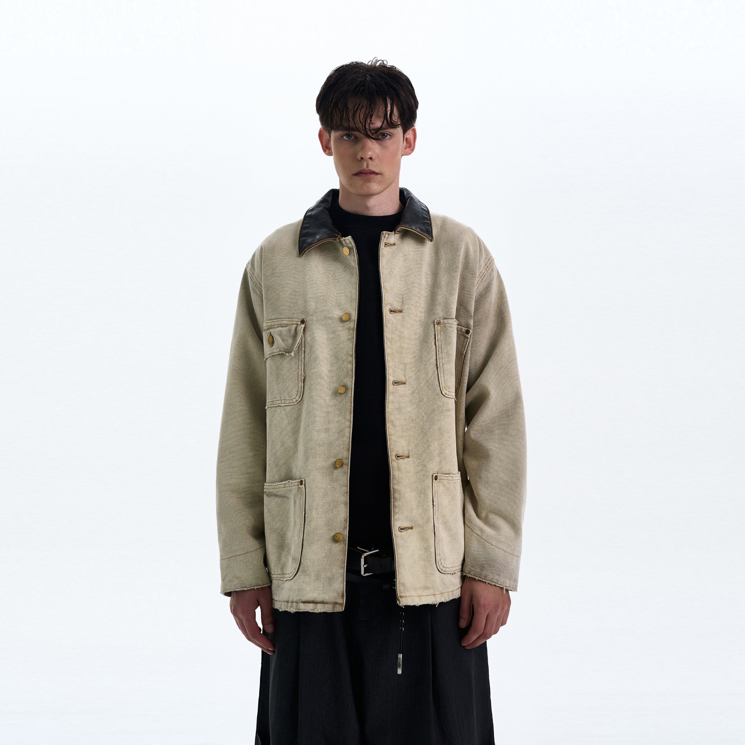 MADWITCH BARN STYLE TURN-DOWN COLLAR JACKET #CW1136