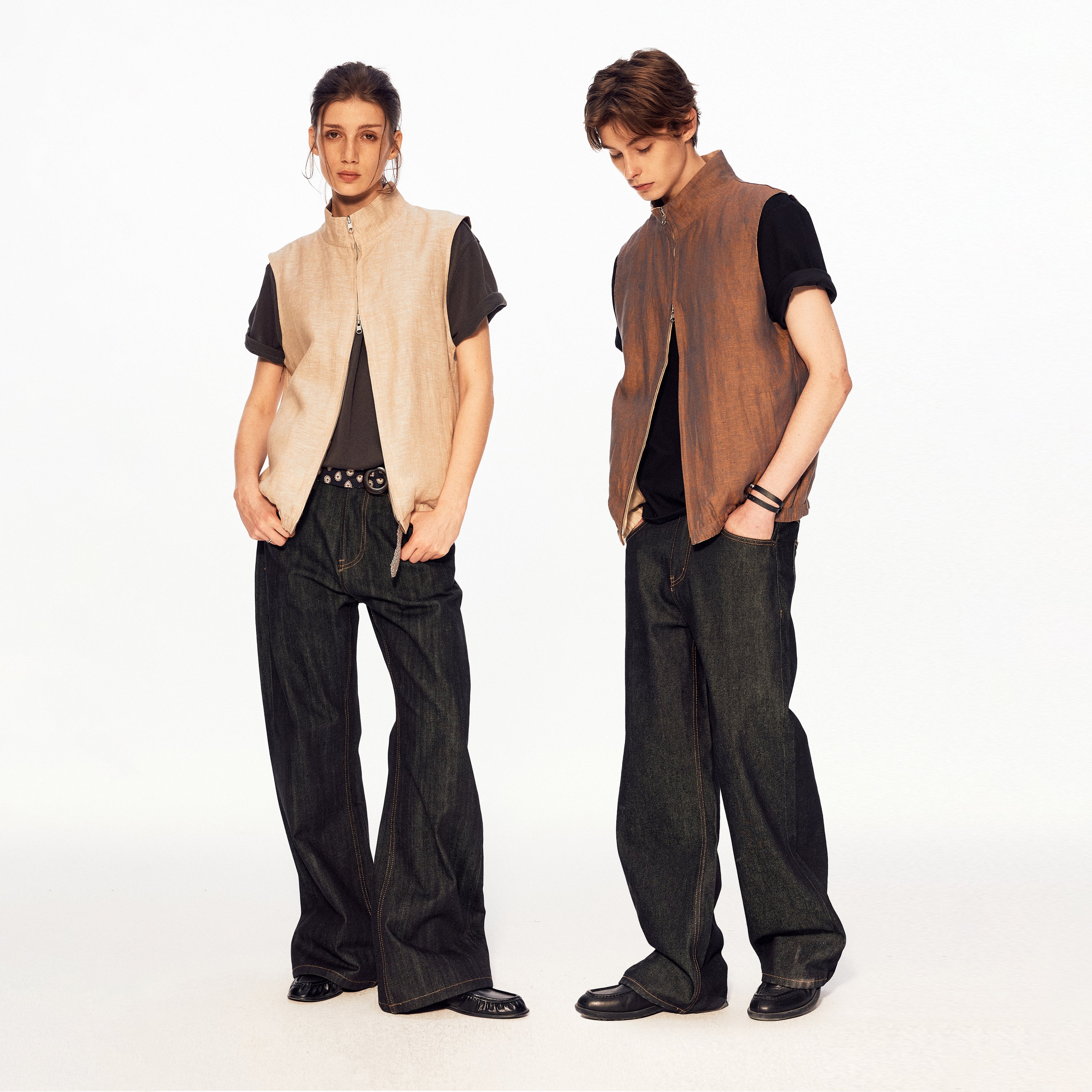 MADWITCH REVERSIBLE LINEN VEST #56601