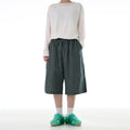 MADWITCH COLORBLOCK PLAID CROPPED CASUAL PANTS #DR3501