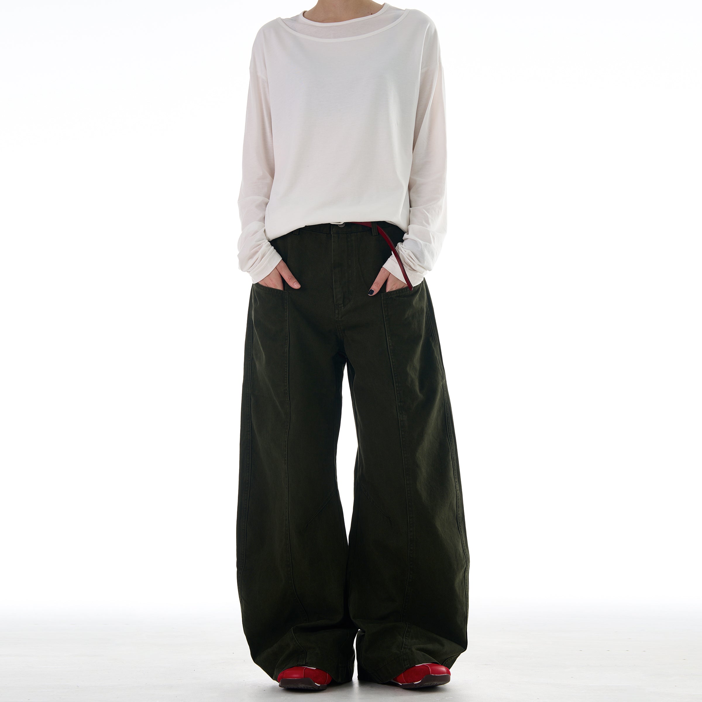 MADWITCH DECONSTRUCTED SABER-CUT RELAXED PANTS #CK6615