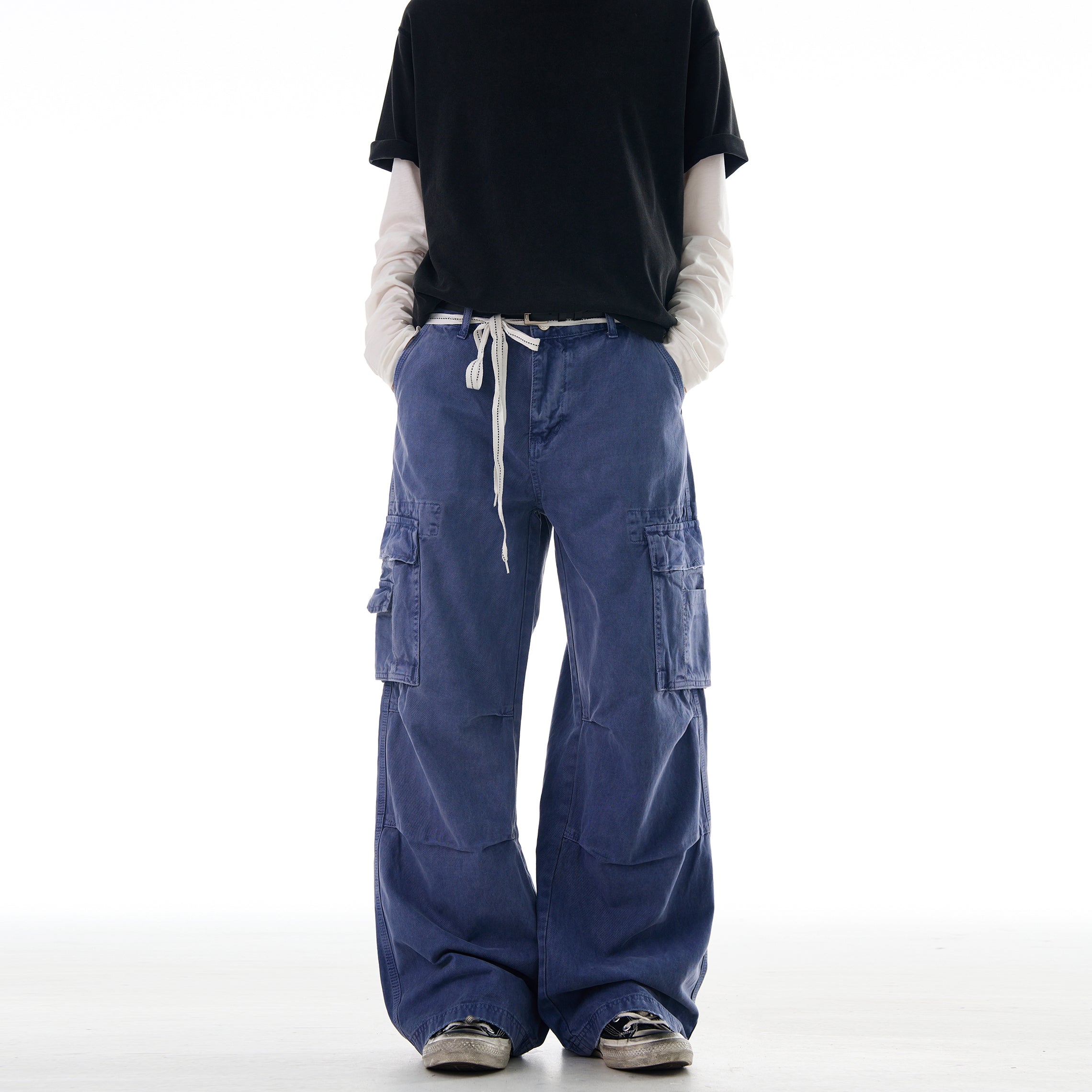 MADWITCH BAGGY WIDE LEG CARGO PANTS #Z003