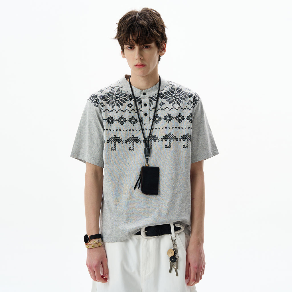 MADWITCH FAIR ISLE COTTON TEE #27351