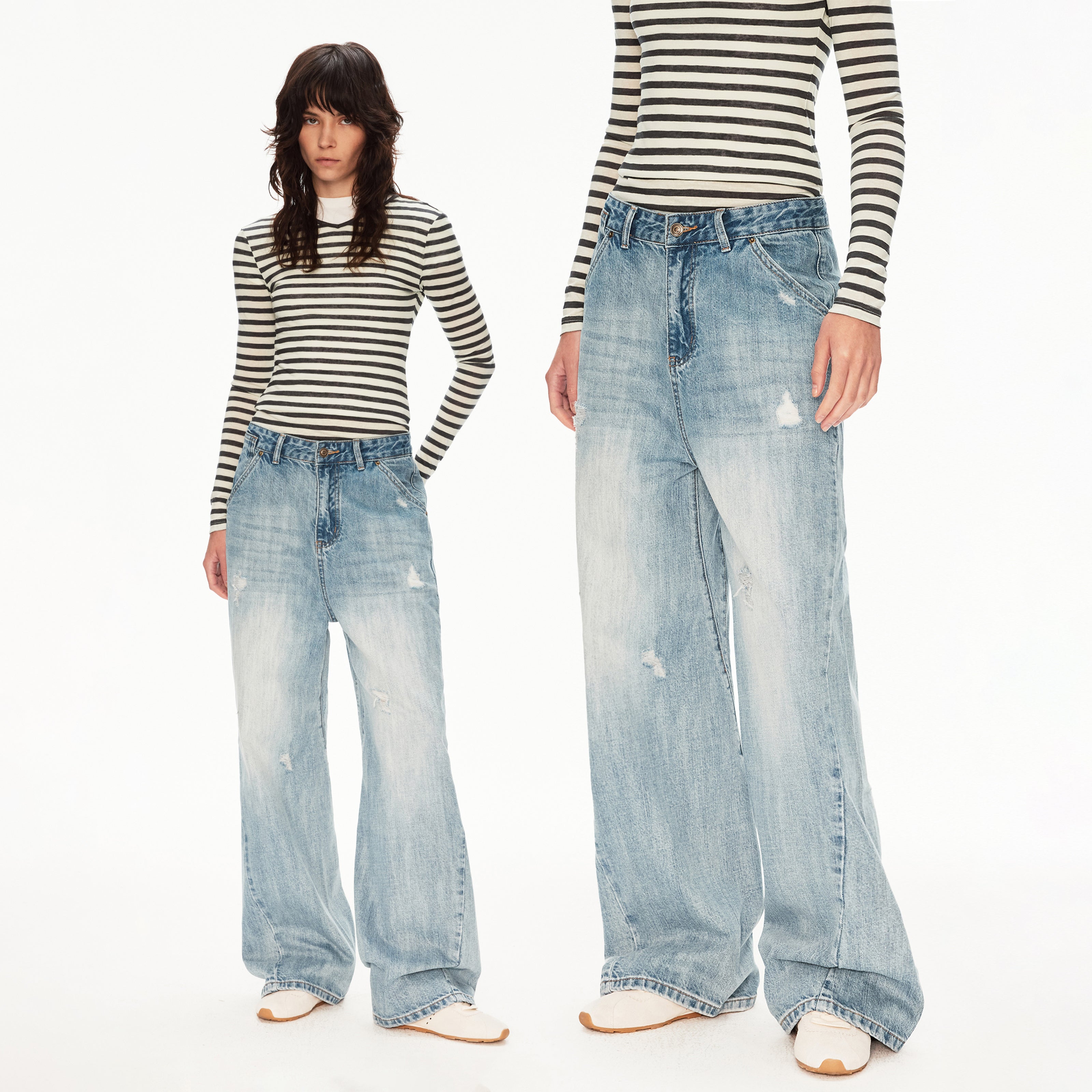 MADWIT RIPPED WASH JEANS #WH0A129