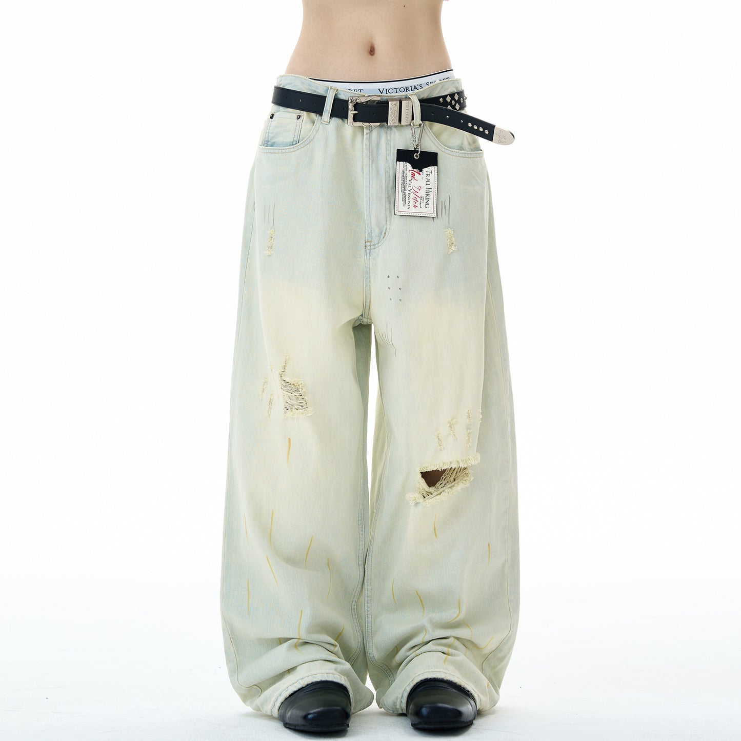 MADWITCH POST-APOCALYPTIC RIPPED JEANS #68122