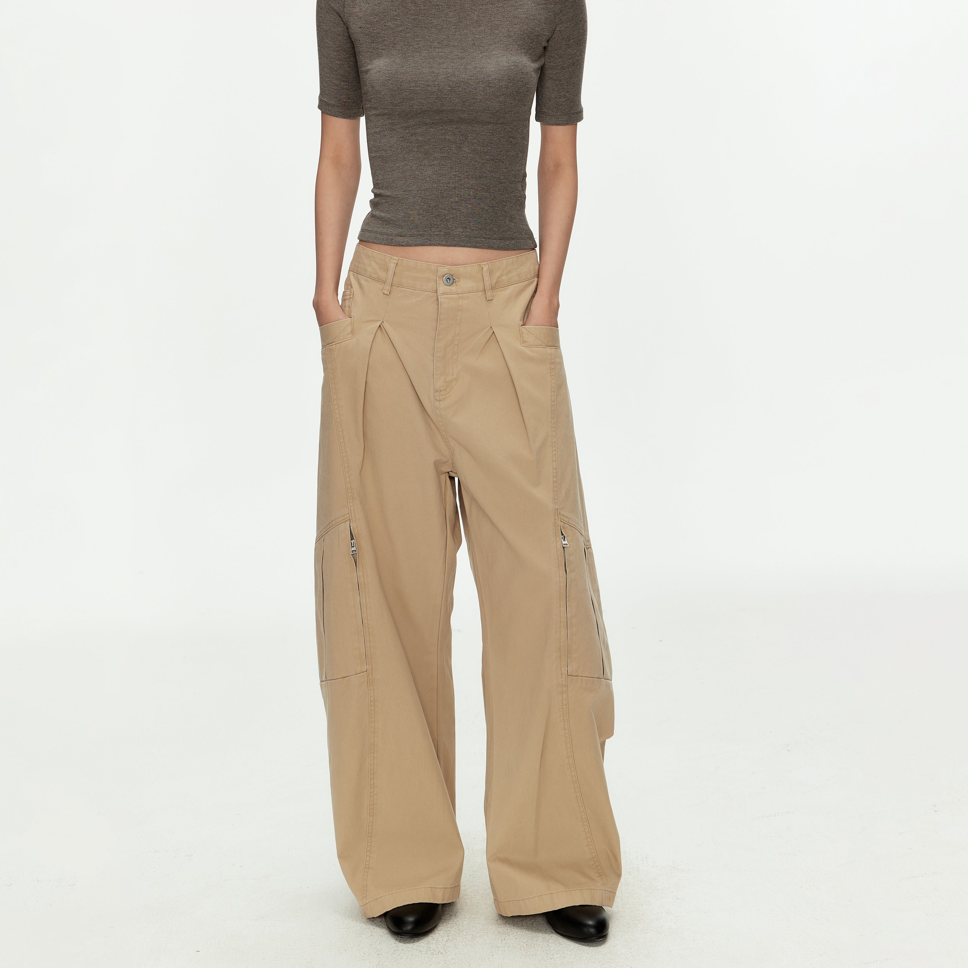 MADWITCH DECONSTRUCTED PLEATED PANTS #CK6983