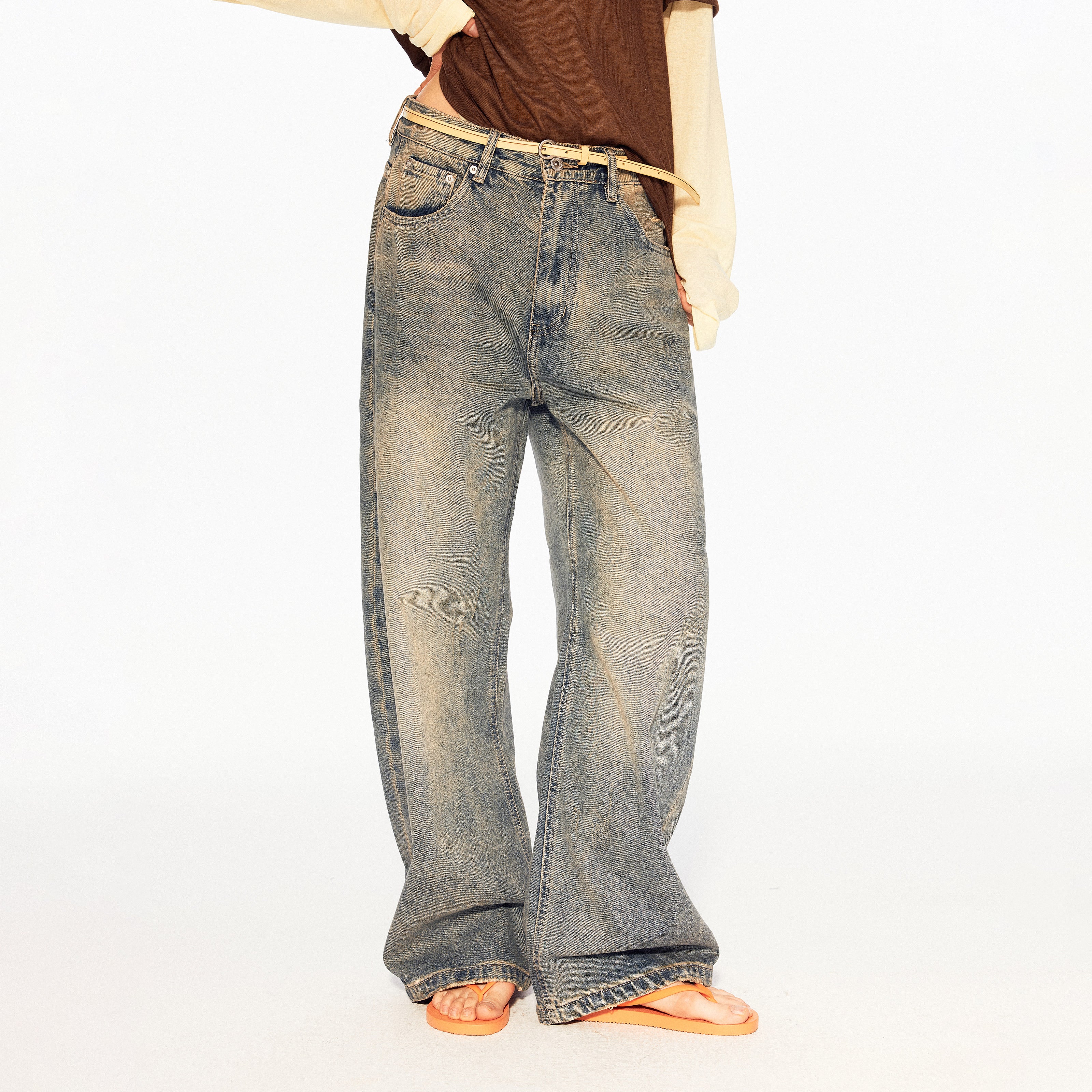MADWITCH VINTAGE WIDE LEG JEANS #MC2601