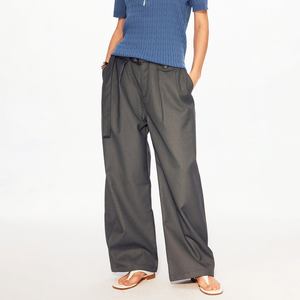 MADWITCH BELTED PLEATED TROUSERS #CK6988