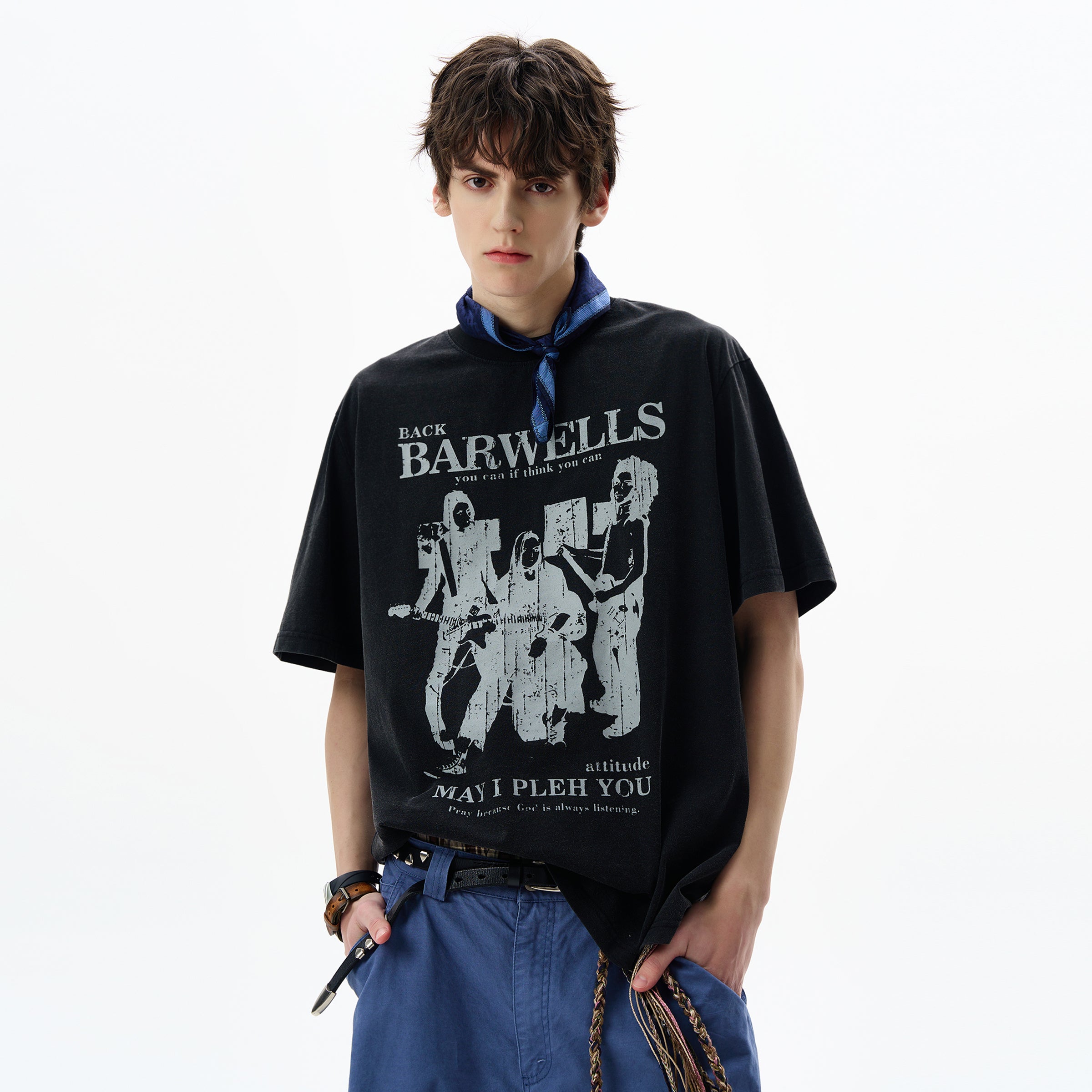 MADWITCH ROCK RETRO TEE #BW25701