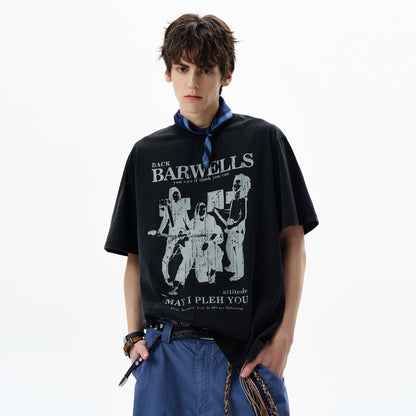 MADWITCH ROCK RETRO TEE #BW25701