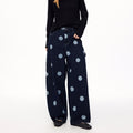 MADWITCH HEART DOT-PRINT WIDE-LEG JEANS #AK172
