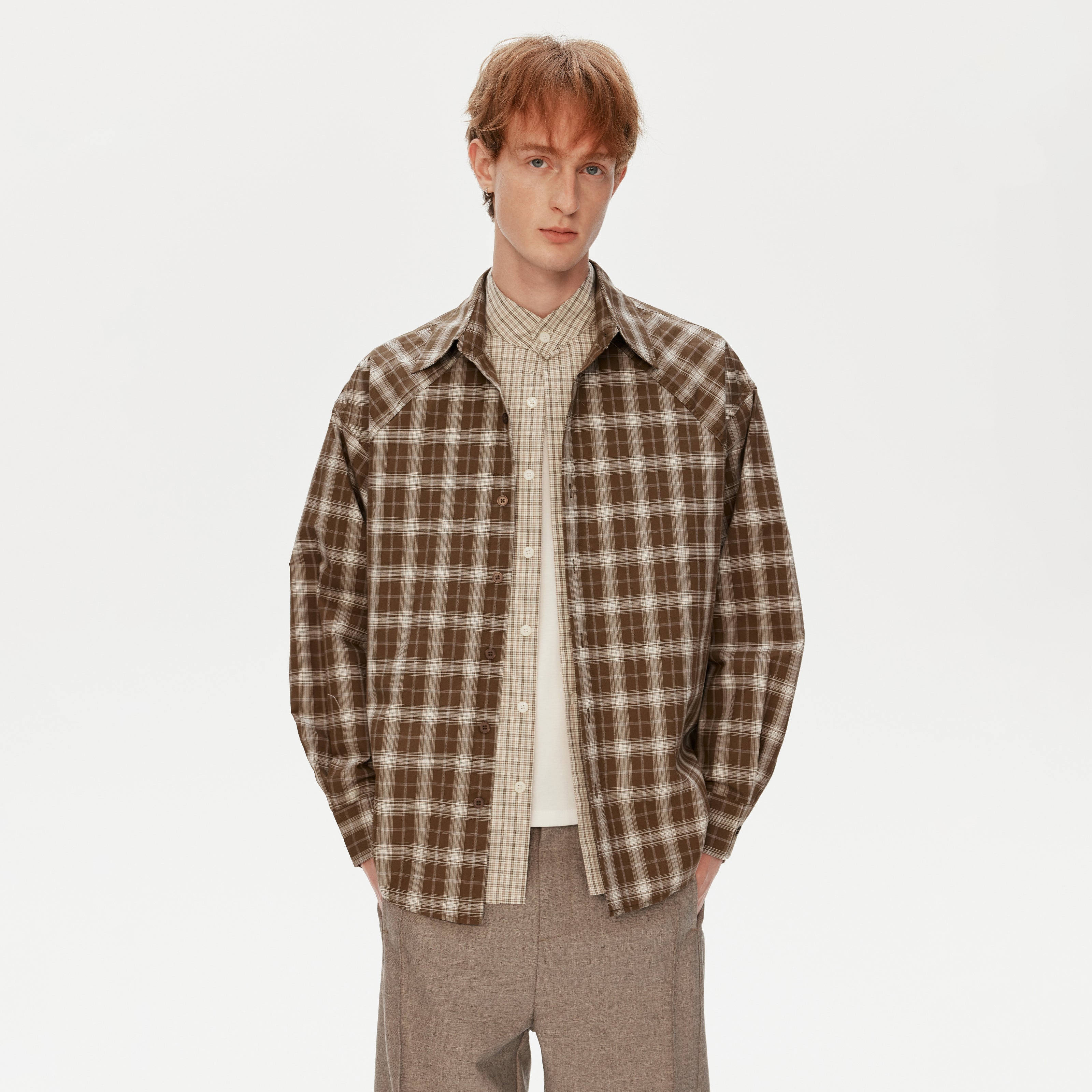 MADWITCH PREPPY PLAID SHIRT #991156