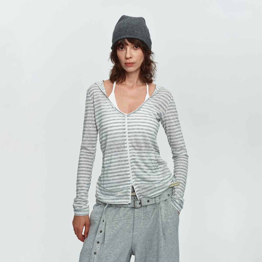 MADWITCH TENCEL HOODED STRIPE JACKET #G2026173
