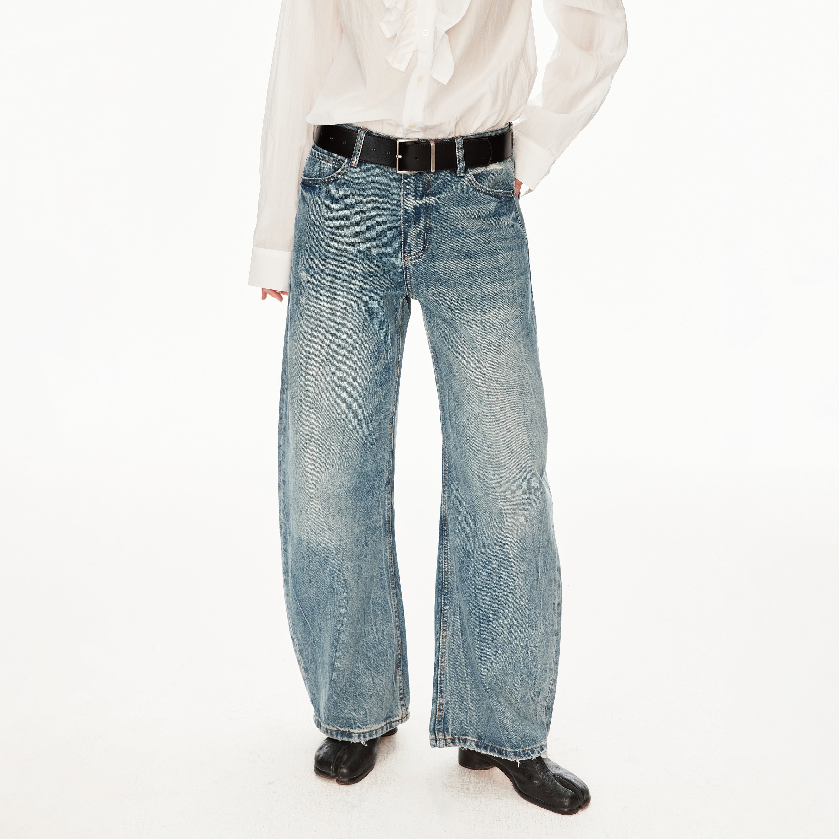 MADWIT FADED WIDE JEANS #GPC5596