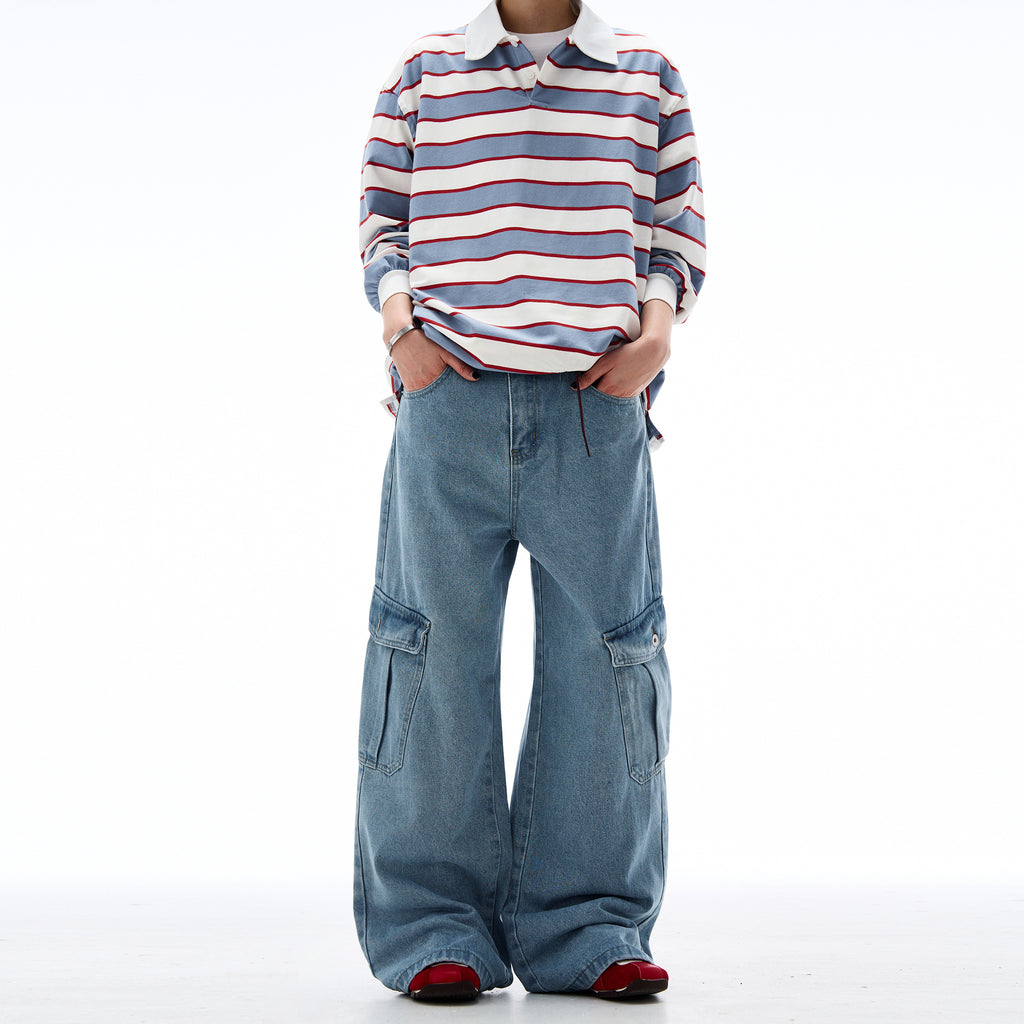 MADWITCH BAGGY WIDE-LEG WORKWEAR JEANS #CK3393
