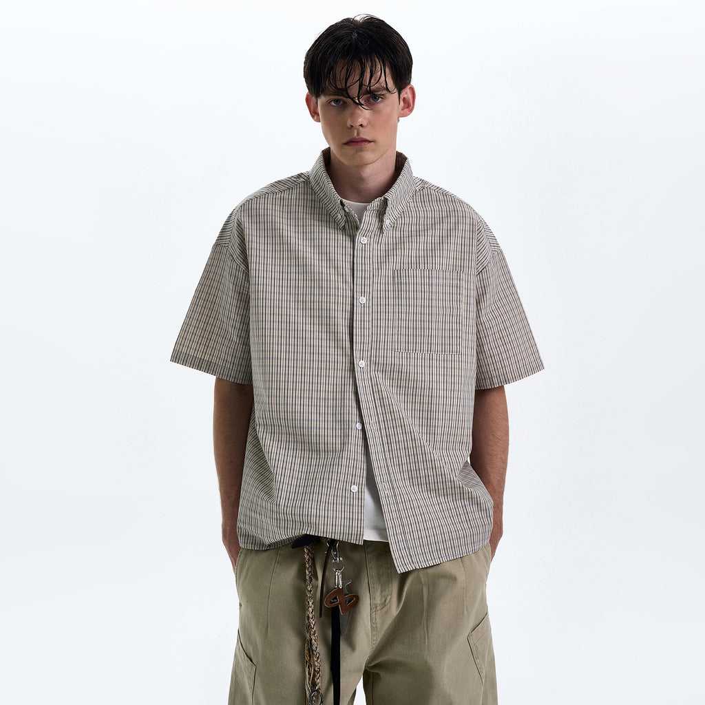 MADWITCH MINIMAL CASUAL SHORT SHIRT #CR224