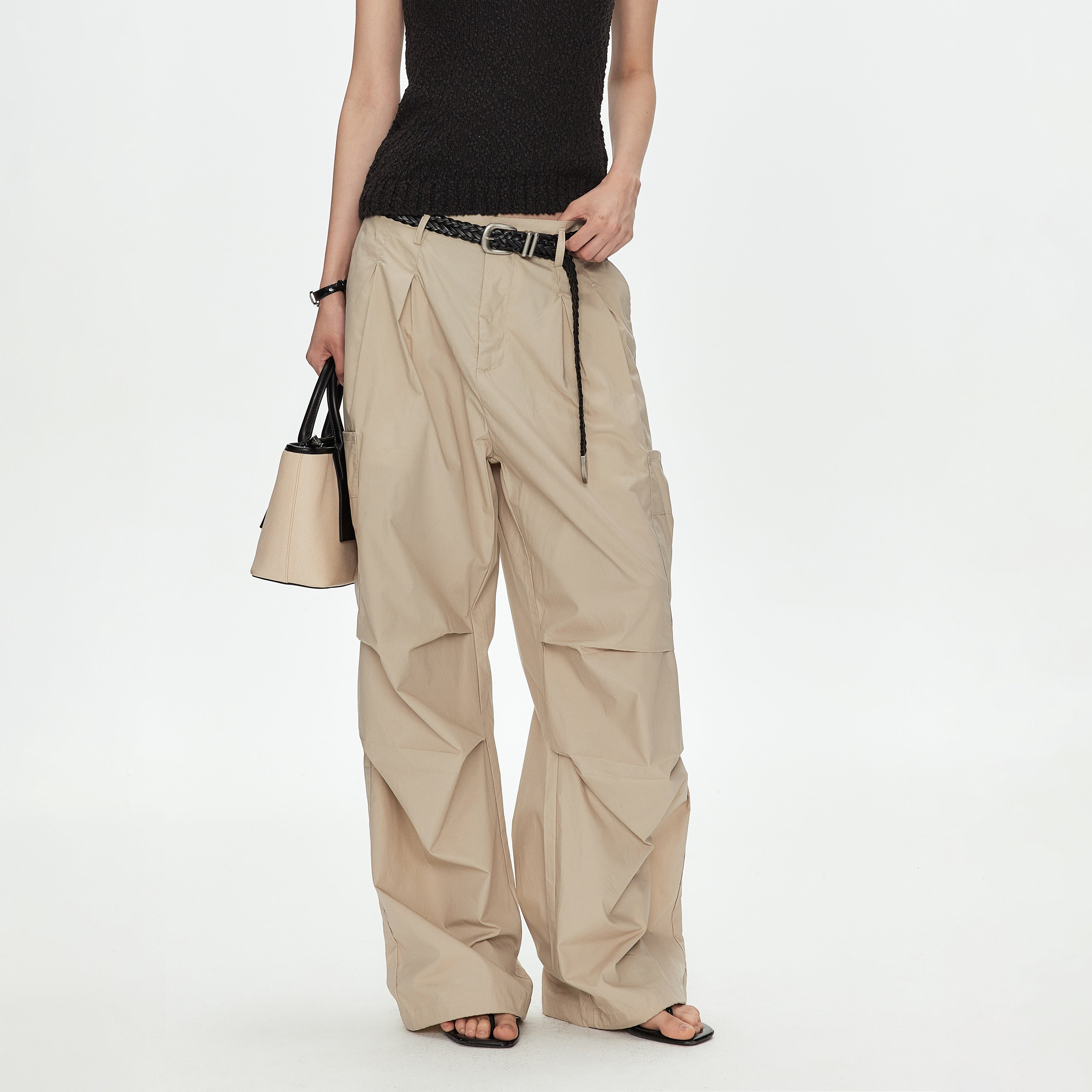 MADWITCH LYCELL BLEND LOOSE CARGO PANTS #CK61015