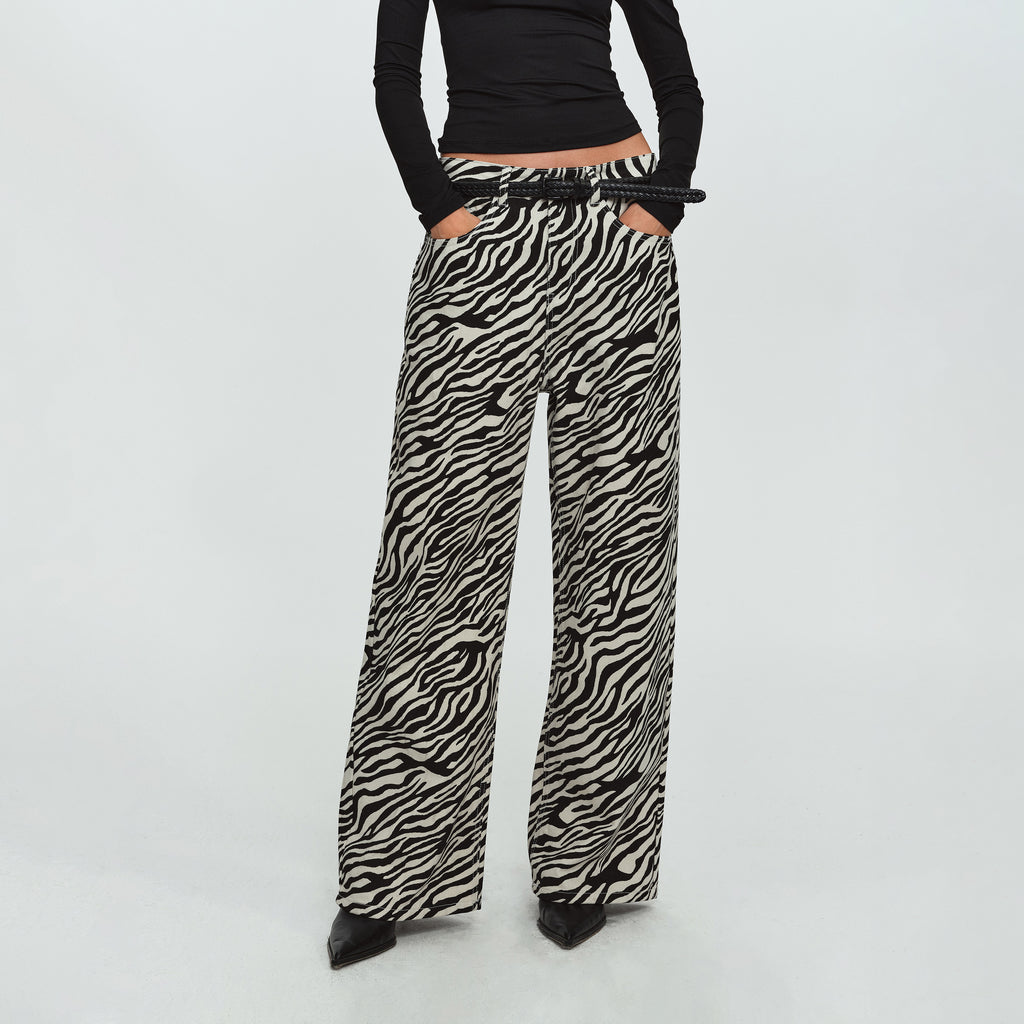 MADWITCH ZEBRA-PRINT RELAXED WIDE-LEG TROUSERS #2026779