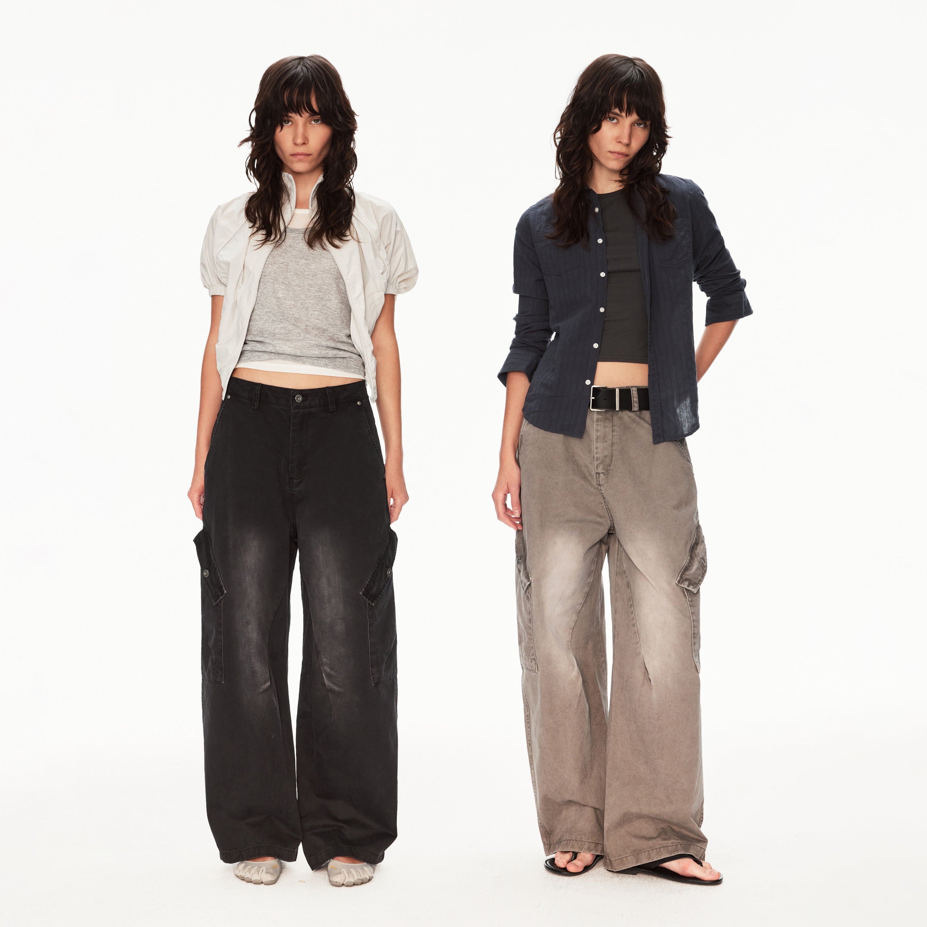 MADWIT VINTAGE WASHED UTILITY PANTS #CK6933