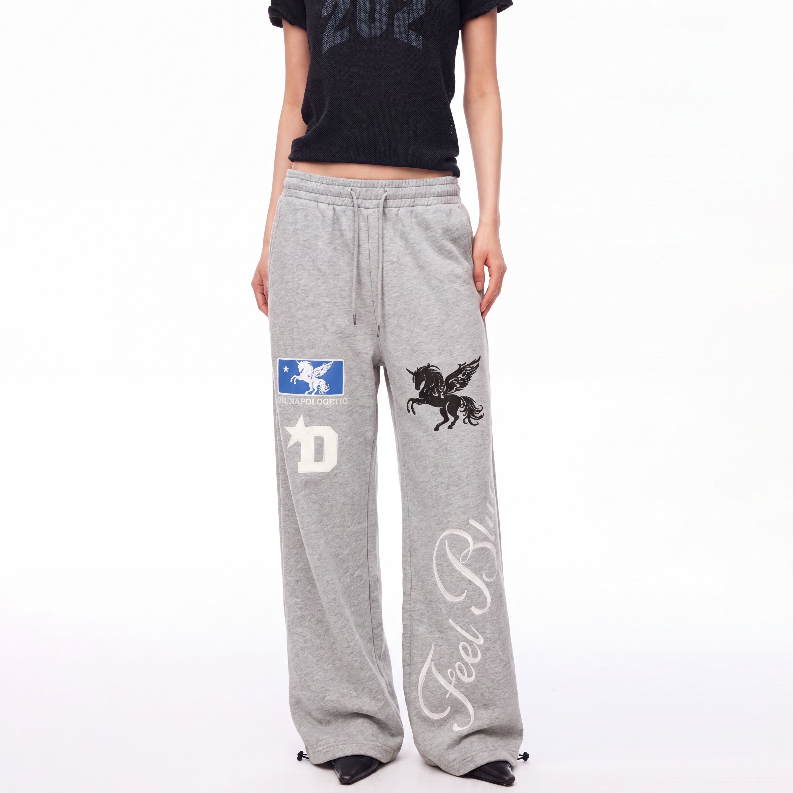 MADWITCH PEGASUS GRAPHIC CONVERTIBLE SWEATPANTS #C1015