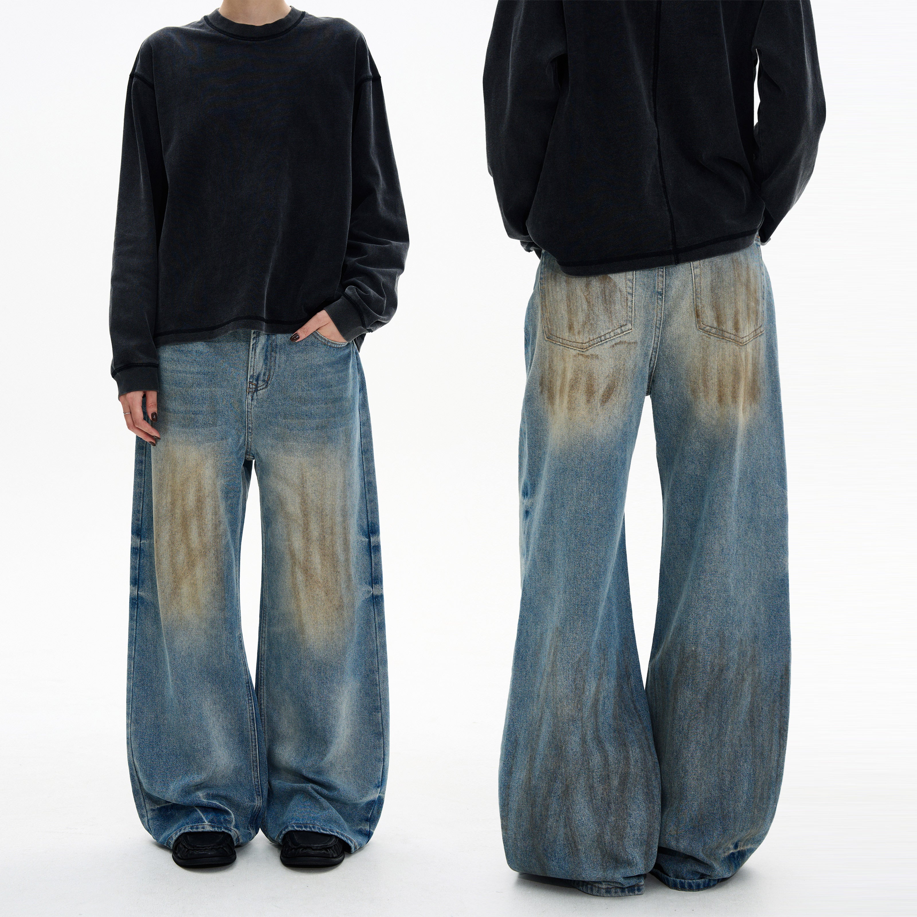 MADWITCH DIRTY STRAIGHT DENIM #9940