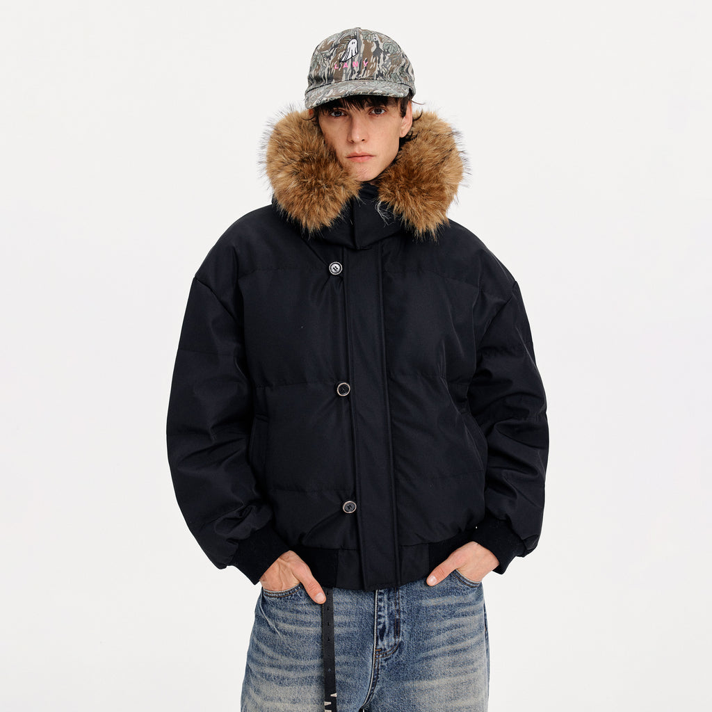 MADWITCH HOODED MINIMALIST DOWN JACKET #630321