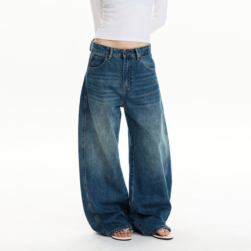 MADWIT FADED WASH WIDE JEANS #CK5571