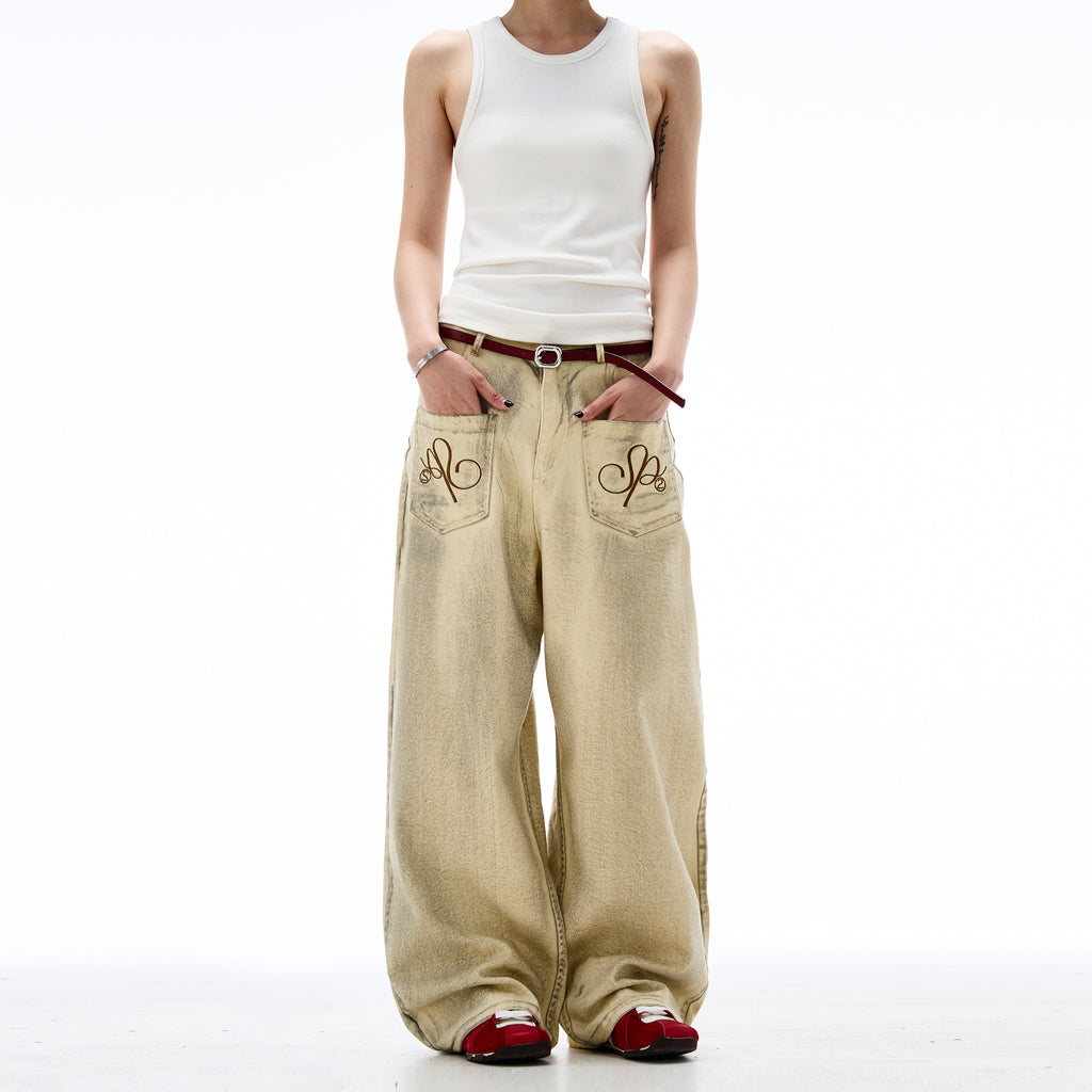 MADWITCH DIRTYFIT STRAIGHT-LEG DENIM JEANS #0037