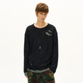 MADWITCH UNISEX DISTRESSED KNIT LONG SLEEVE #SD14