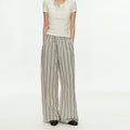 MADWITCH LINEN STRIPE WIDE PANTS #CK61018