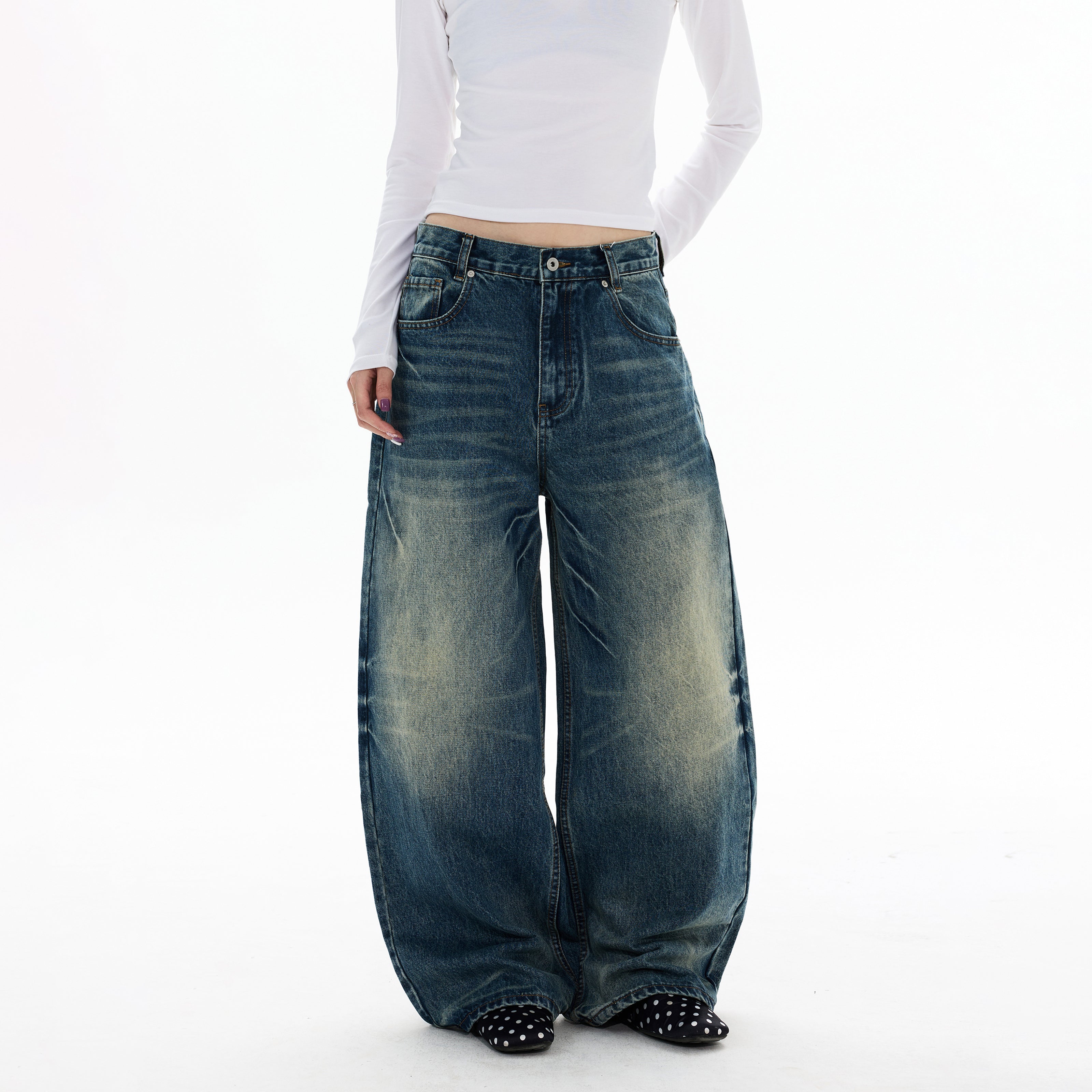 MADWITCH VINTAGE WASHED VIBE JEANS #CK9737